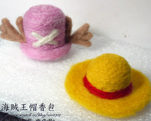 還可以再可愛一點兒～海賊王魯夫草帽&喬巴帽DIY