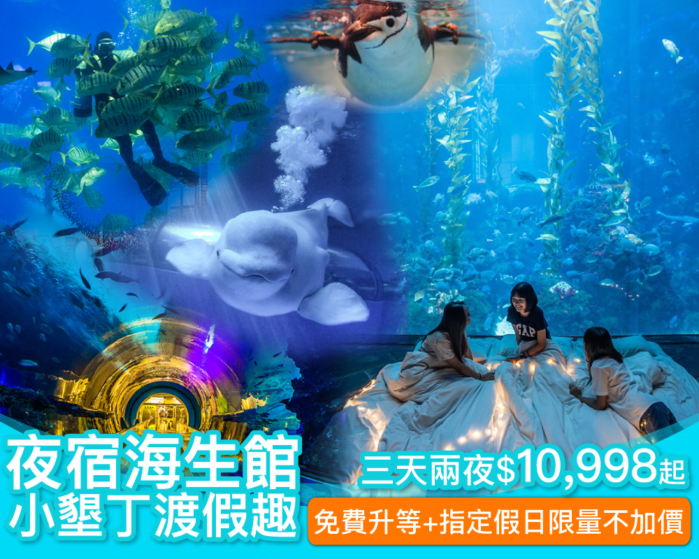 小朋友許願必去！與魚共眠，和海洋生物sayHi，夜宿海生館+小墾丁2泊5食親子專案開團中！(已截團)
