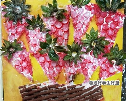 用草莓葉畫出一畝創意，水果蔬菜畫DIY～