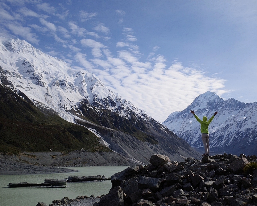 飽覽冰川、雪山，感受壯麗自然風光～紐西蘭Hooker Valley Track