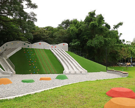 考古公園來挖寶，噴水舞台消暑氣～土城斬龍山遺址文化公園