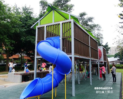 樹屋繩網、小泰山溜索，放開手腳盡情探險吧～台北三民公園